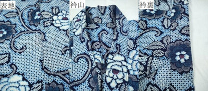 平和屋着物∴夏物 浴衣 牡丹唐草文 綿 逸品 CABD2595ng