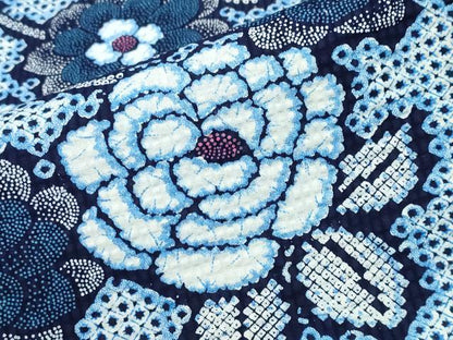 平和屋着物∴夏物 浴衣 牡丹唐草文 綿 逸品 CABD2595ng