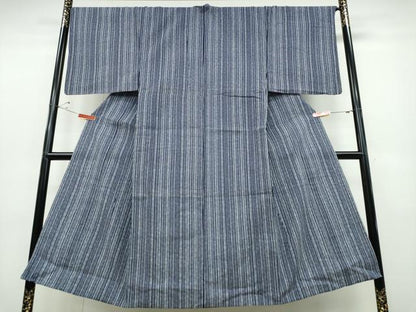 平和屋着物∴夏物 男性 浴衣 両面染 竹縞 綿 逸品 CABD2599ng