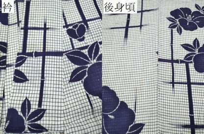 平和屋着物∴夏物 浴衣 綿紅梅 竹縞椿 綿 逸品 CABD2602ng