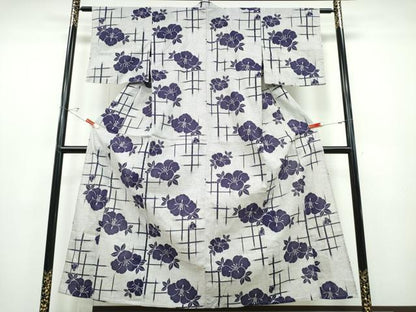 平和屋着物∴夏物 浴衣 綿紅梅 竹縞椿 綿 逸品 CABD2602ng