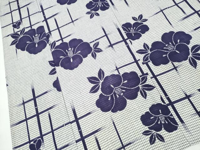平和屋着物∴夏物 浴衣 綿紅梅 竹縞椿 綿 逸品 CABD2602ng