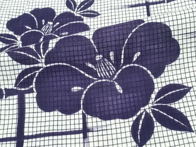 平和屋着物∴夏物 浴衣 綿紅梅 竹縞椿 綿 逸品 CABD2602ng