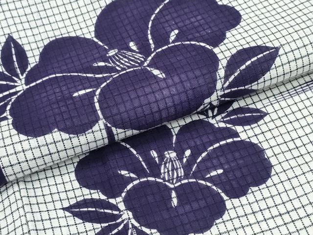平和屋着物∴夏物 浴衣 綿紅梅 竹縞椿 綿 逸品 CABD2602ng