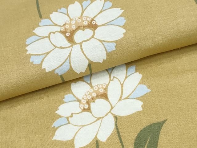 平和屋着物∴夏物 浴衣 草花文 綿 逸品 未使用 CABD2606ng