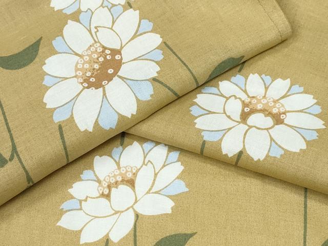 平和屋着物∴夏物 浴衣 草花文 綿 逸品 未使用 CABD2606ng
