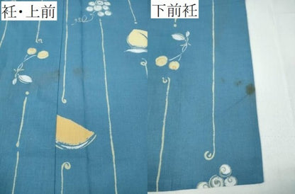 平和屋着物∴夏物 浴衣 さくらんぼ 葡萄 西瓜 桃 綿 逸品 CABD2608ng