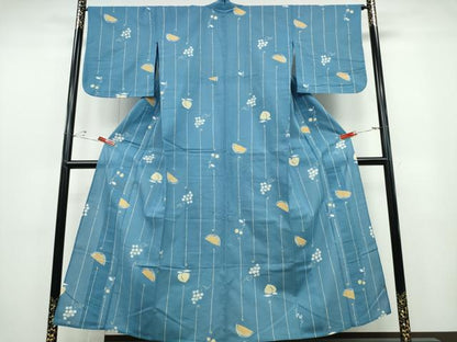 平和屋着物∴夏物 浴衣 さくらんぼ 葡萄 西瓜 桃 綿 逸品 CABD2608ng