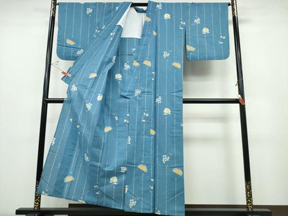 平和屋着物∴夏物 浴衣 さくらんぼ 葡萄 西瓜 桃 綿 逸品 CABD2608ng
