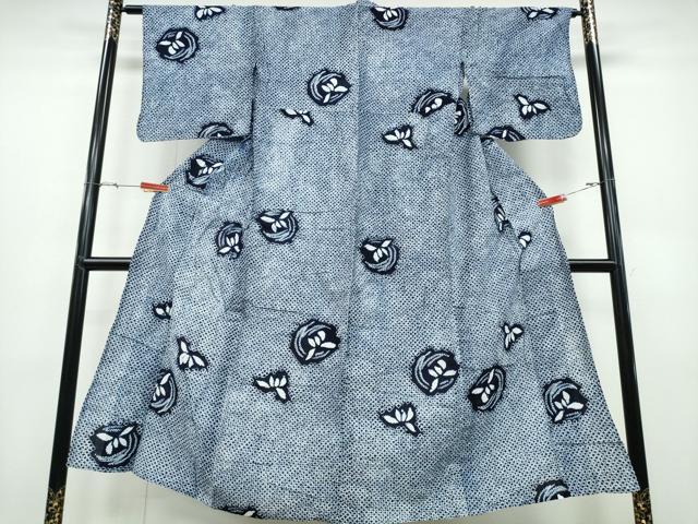 平和屋着物∴夏物 浴衣 有松鳴海絞り 花丸文 綿 逸品 CABD2612ng