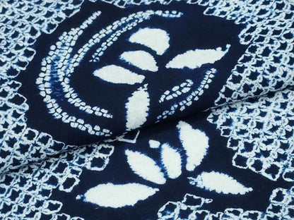 平和屋着物∴夏物 浴衣 有松鳴海絞り 花丸文 綿 逸品 CABD2612ng