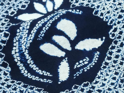 平和屋着物∴夏物 浴衣 有松鳴海絞り 花丸文 綿 逸品 CABD2612ng