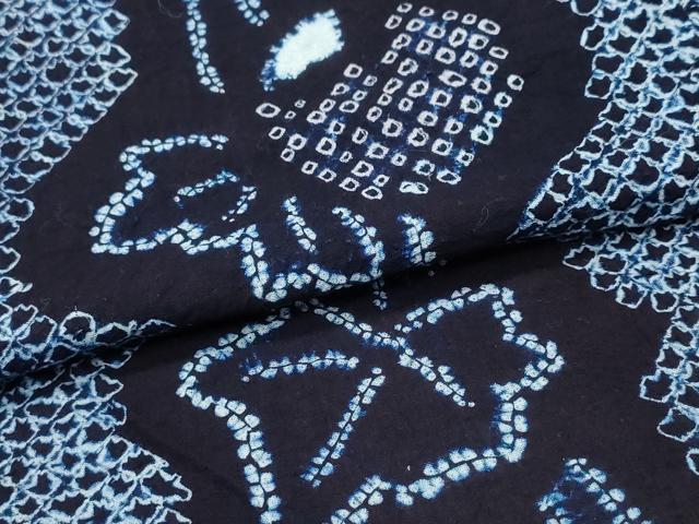 平和屋着物∴夏物 浴衣 有松鳴海絞り 成り物 間道 綿 逸品 CABD2613ng