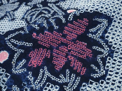 平和屋着物∴夏物 浴衣 有松鳴海絞り 枝牡丹文 綿 逸品 CABD2614ng
