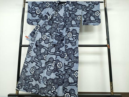 平和屋着物∴夏物 浴衣 有松鳴海絞り 流水舞菊尽くし 綿 逸品 CABD2620ng