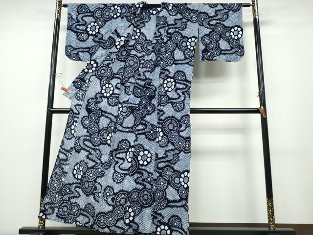 平和屋着物∴夏物 浴衣 有松鳴海絞り 流水舞菊尽くし 綿 逸品 CABD2620ng