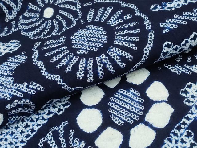 平和屋着物∴夏物 浴衣 有松鳴海絞り 流水舞菊尽くし 綿 逸品 CABD2620ng