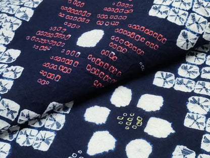 平和屋着物∴夏物 浴衣 有松鳴海絞り 草花文 綿 逸品 CABD2624ng