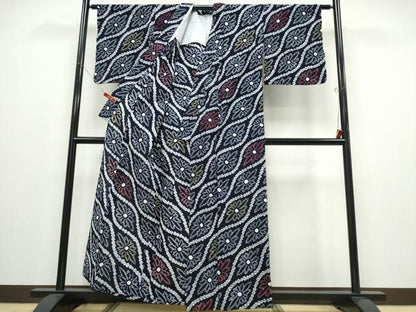平和屋着物∴夏物 浴衣 有松鳴海絞り 立涌菊文 綿 逸品 CABD2625ng