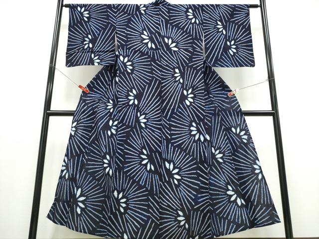 平和屋着物∴夏物 浴衣 有松鳴海絞り 花火 綿 逸品 CABD2630ng
