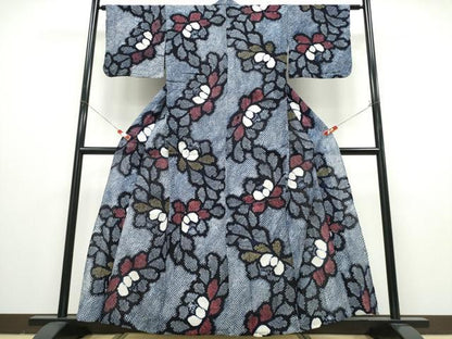 平和屋着物∴夏物 浴衣 有松鳴海絞り 枝牡丹 綿 逸品 CABD2638ng