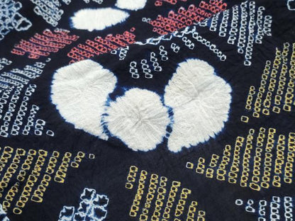 平和屋着物∴夏物 浴衣 有松鳴海絞り 枝牡丹 綿 逸品 CABD2638ng