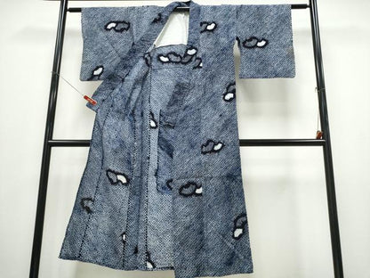 平和屋着物∴夏物 浴衣 有松鳴海絞り 地紙重ね文 綿 逸品 CABD2642ng