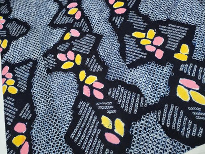 平和屋着物∴夏物 浴衣 有松鳴海絞り 花束文 綿 逸品 CABD2645ng