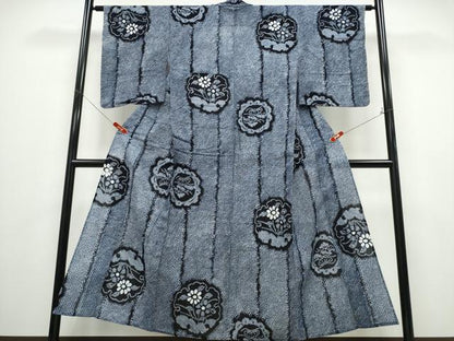 平和屋着物∴夏物 浴衣 有松鳴海絞り 雪輪草花枝松文 逸品 CABD2646ng