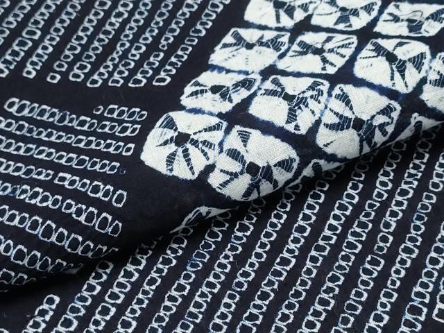 平和屋着物∴夏物 浴衣 有松鳴海絞り 切嵌文 綿 逸品 CABD2649ng