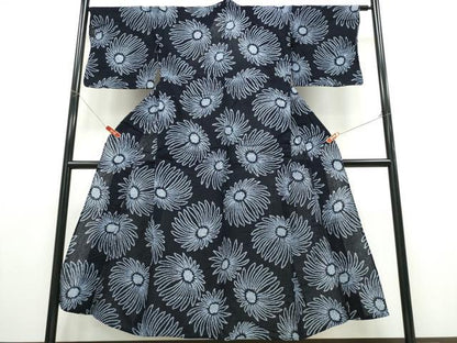 平和屋着物∴夏物 浴衣 有松鳴海絞り 舞菊文 綿 逸品 CABD2650ng