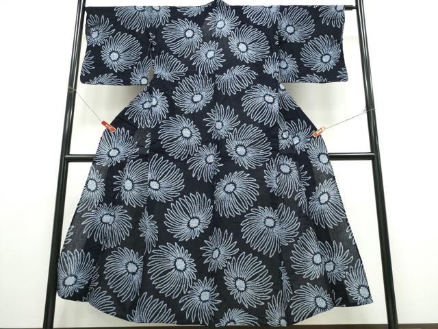平和屋着物∴夏物 浴衣 有松鳴海絞り 舞菊文 綿 逸品 CABD2650ng