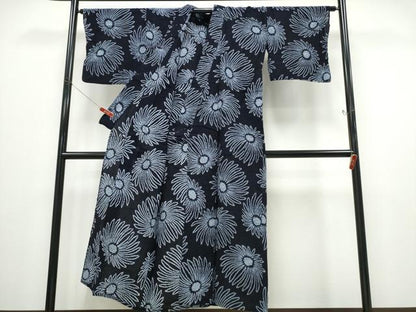 平和屋着物∴夏物 浴衣 有松鳴海絞り 舞菊文 綿 逸品 CABD2650ng