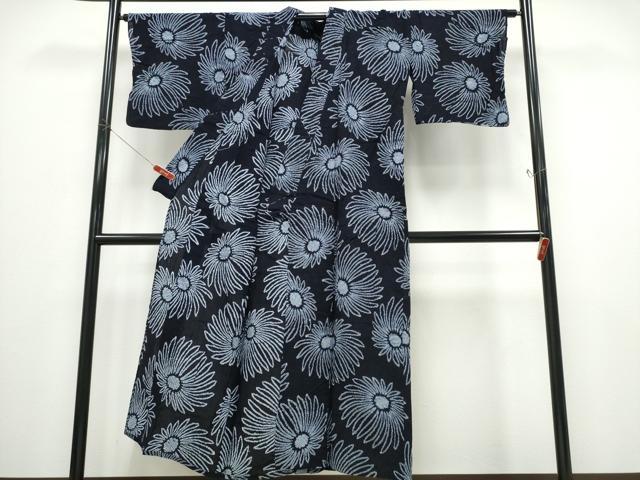 平和屋着物∴夏物 浴衣 有松鳴海絞り 舞菊文 綿 逸品 CABD2650ng