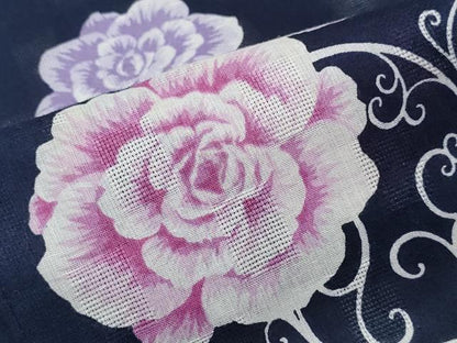 平和屋着物∴夏物 浴衣 舞薔薇文 綿 逸品 CABD2652ng