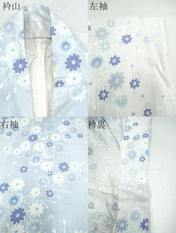 平和屋着物∴夏物 浴衣 小花文 ラメ糸 綿 逸品 CABD2655ng