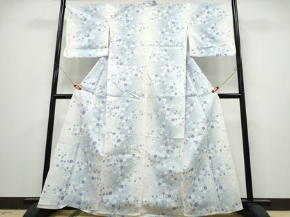 平和屋着物∴夏物 浴衣 小花文 ラメ糸 綿 逸品 CABD2655ng
