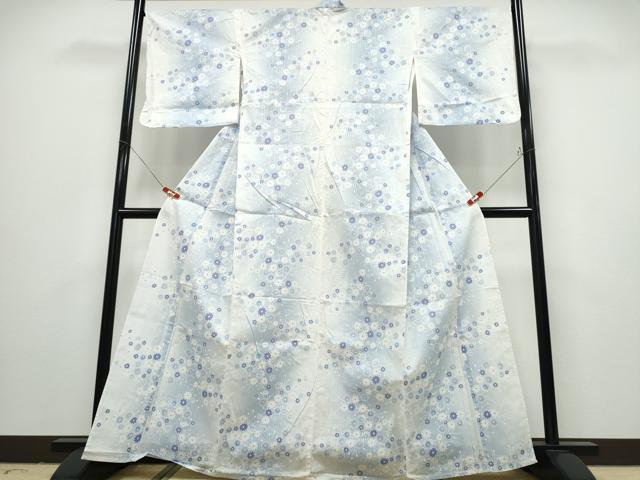 平和屋着物∴夏物 浴衣 小花文 ラメ糸 綿 逸品 CABD2655ng