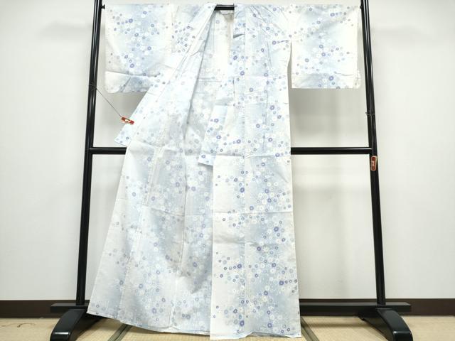 平和屋着物∴夏物 浴衣 小花文 ラメ糸 綿 逸品 CABD2655ng