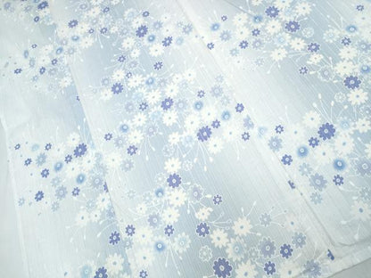 平和屋着物∴夏物 浴衣 小花文 ラメ糸 綿 逸品 CABD2655ng