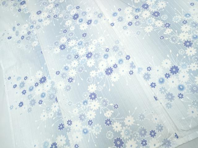 平和屋着物∴夏物 浴衣 小花文 ラメ糸 綿 逸品 CABD2655ng