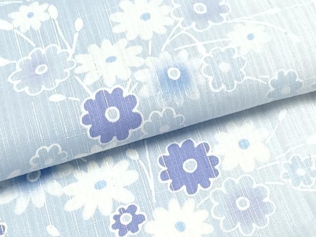 平和屋着物∴夏物 浴衣 小花文 ラメ糸 綿 逸品 CABD2655ng