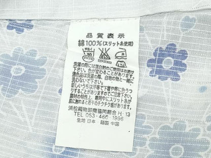 平和屋着物∴夏物 浴衣 小花文 ラメ糸 綿 逸品 CABD2655ng