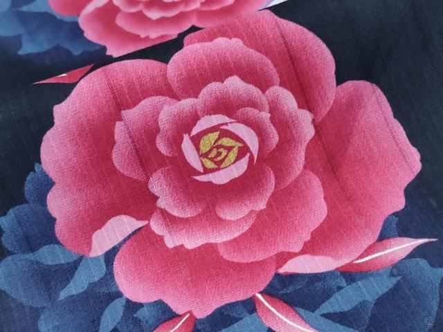 平和屋着物∴夏物 浴衣 舞蝶牡丹 金彩 綿 逸品 CABD2661ng