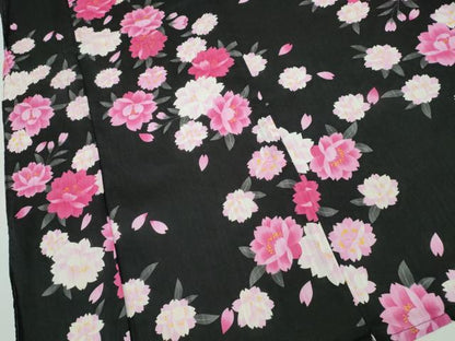 平和屋着物∴夏物 浴衣 舞桜 綿 逸品 CABD2662ng