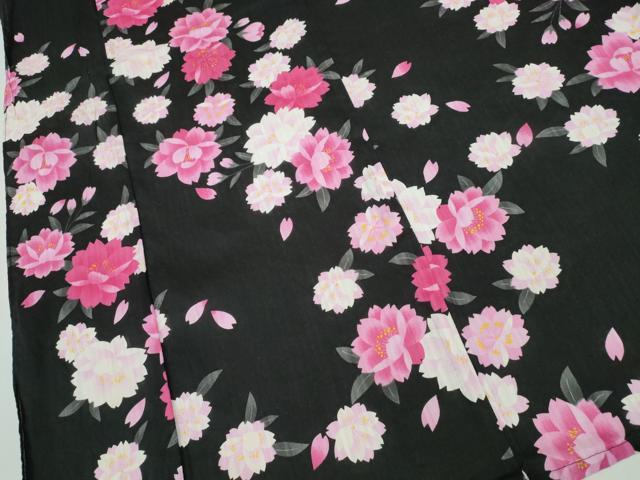 平和屋着物∴夏物 浴衣 舞桜 綿 逸品 CABD2662ng