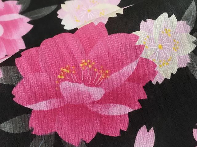 平和屋着物∴夏物 浴衣 舞桜 綿 逸品 CABD2662ng