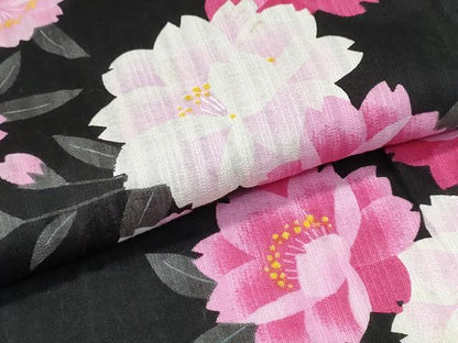 平和屋着物∴夏物 浴衣 舞桜 綿 逸品 CABD2662ng