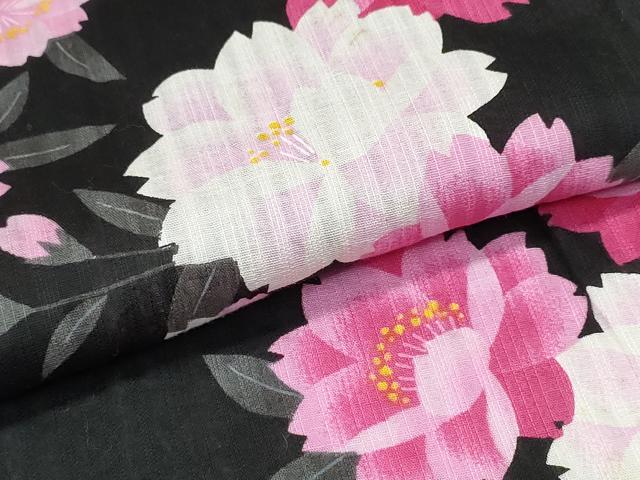平和屋着物∴夏物 浴衣 舞桜 綿 逸品 CABD2662ng
