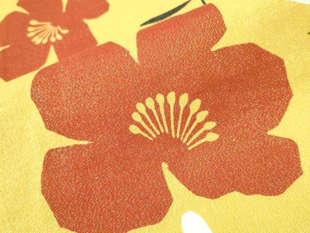 平和屋着物∴夏物 浴衣 舞草花文 ラメ糸 日本製 綿 逸品 CABD2670ng